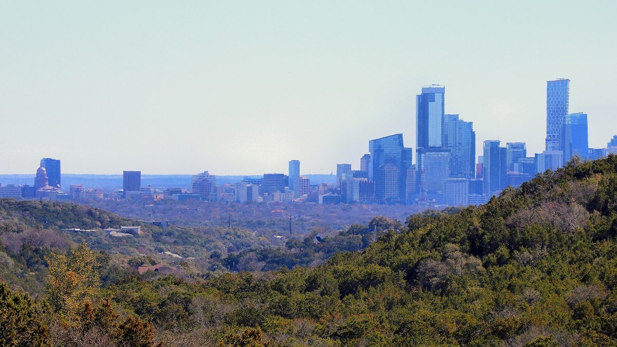 Skyline and aerial view of Austin, TX - LD Movers moving service area