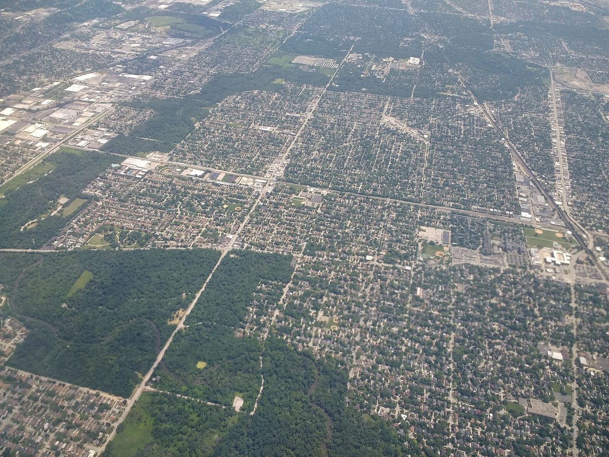Skyline and aerial view of Brookfield, IL - LD Movers moving service area