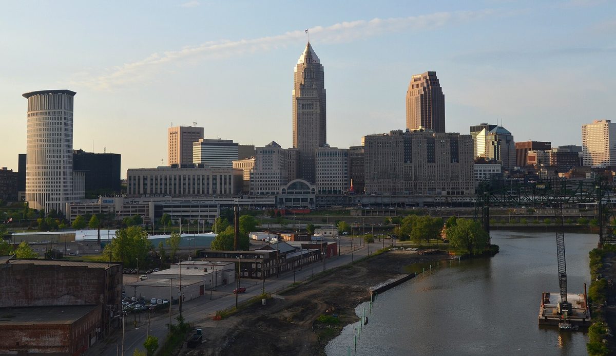 Skyline and aerial view of Cleveland, OH - LD Movers moving service area