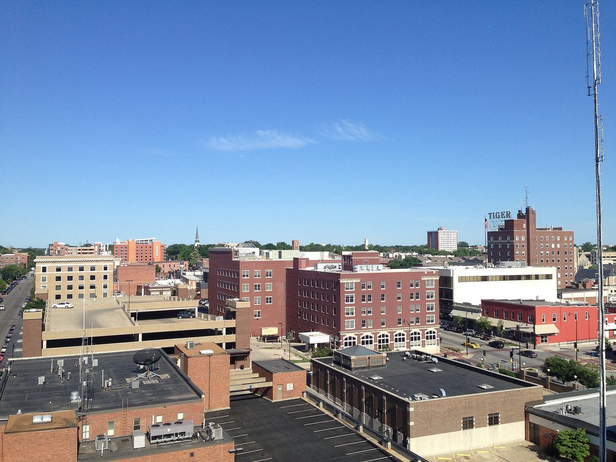 Skyline and aerial view of Columbia, MO - LD Movers moving service area
