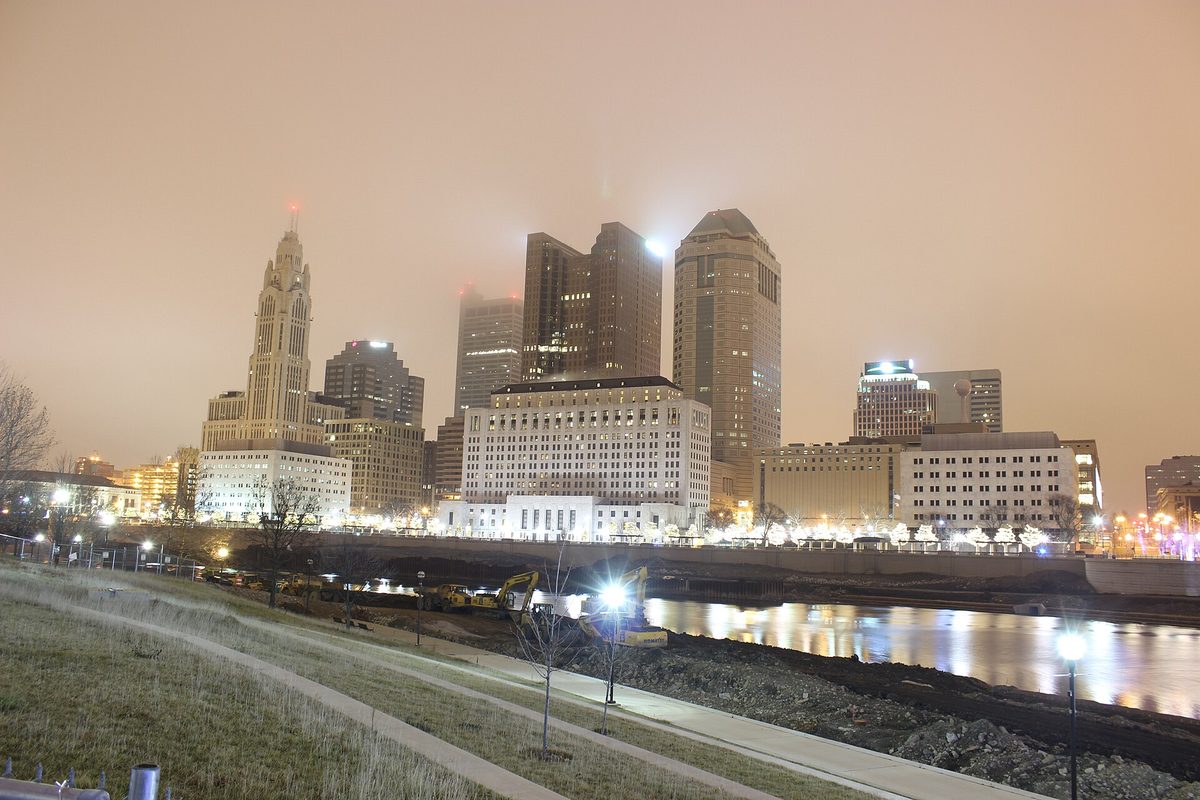 Skyline and aerial view of Columbus, OH - LD Movers moving service area