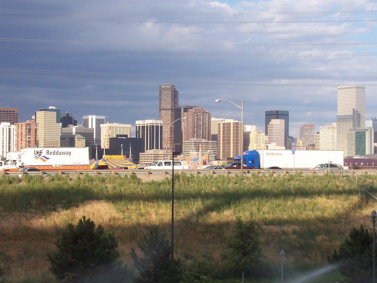 Skyline and aerial view of Denver, CO - LD Movers moving service area