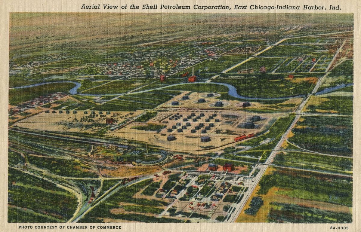 Skyline and aerial view of East Chicago, IN - LD Movers moving service area