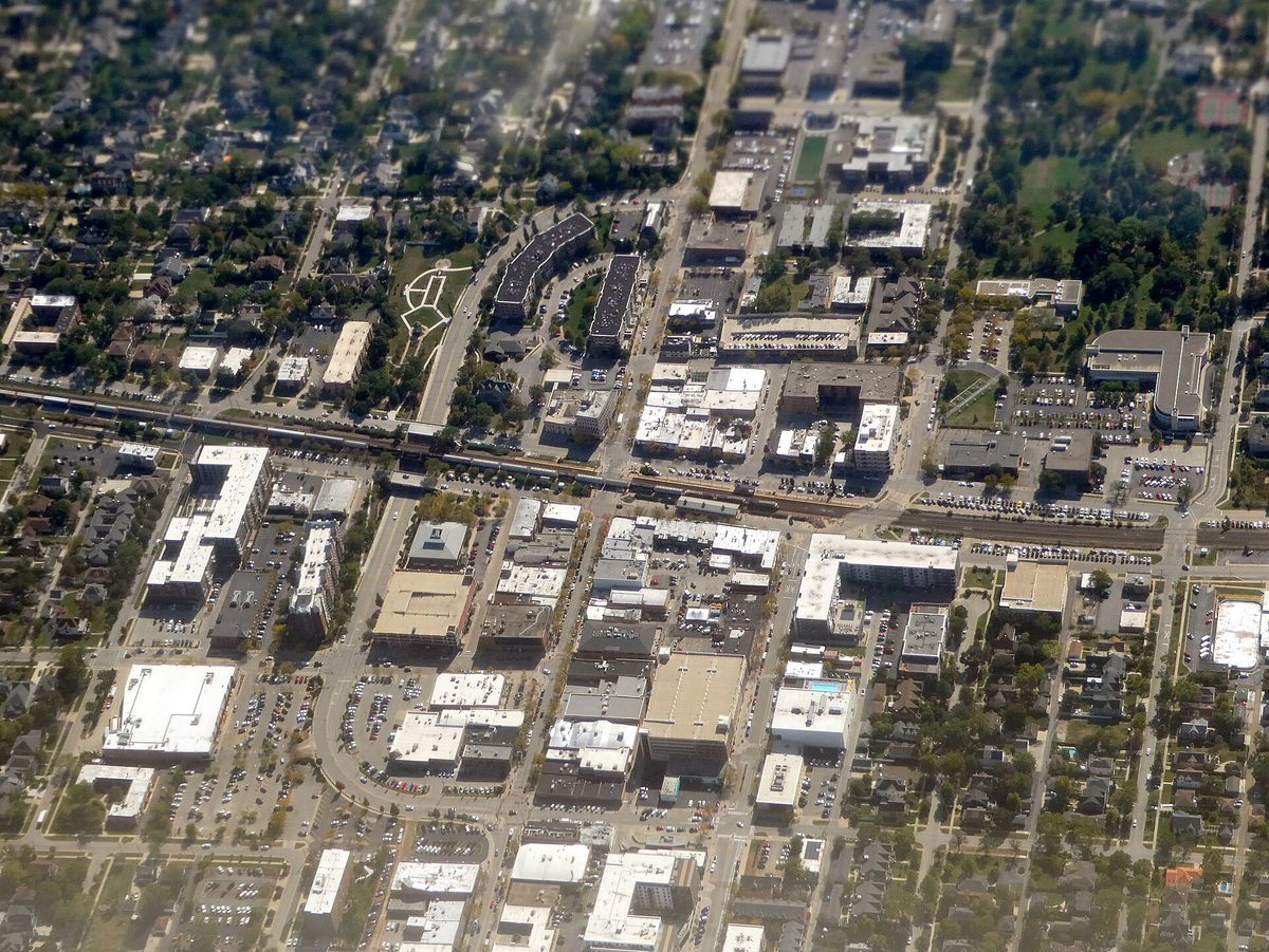 Skyline and aerial view of Elmhurst, IL - LD Movers moving service area