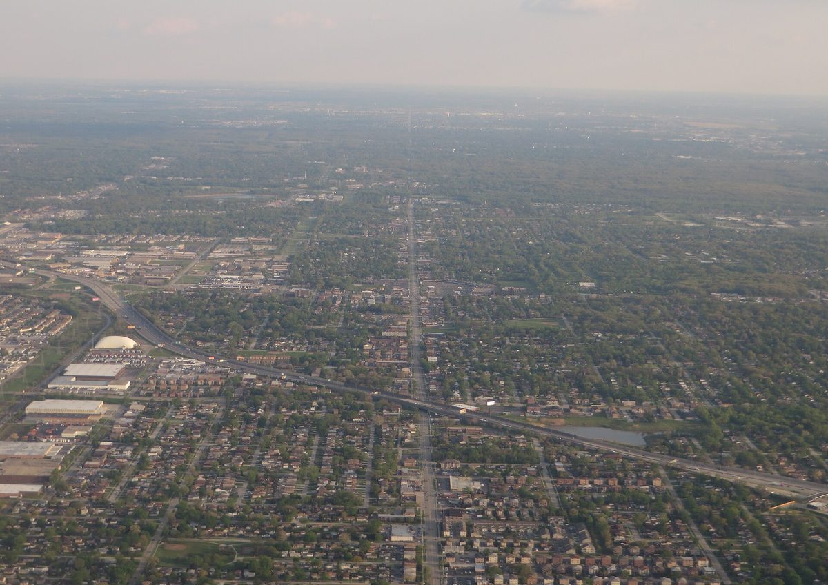 Skyline and aerial view of Hickory Hills, IL - LD Movers moving service area