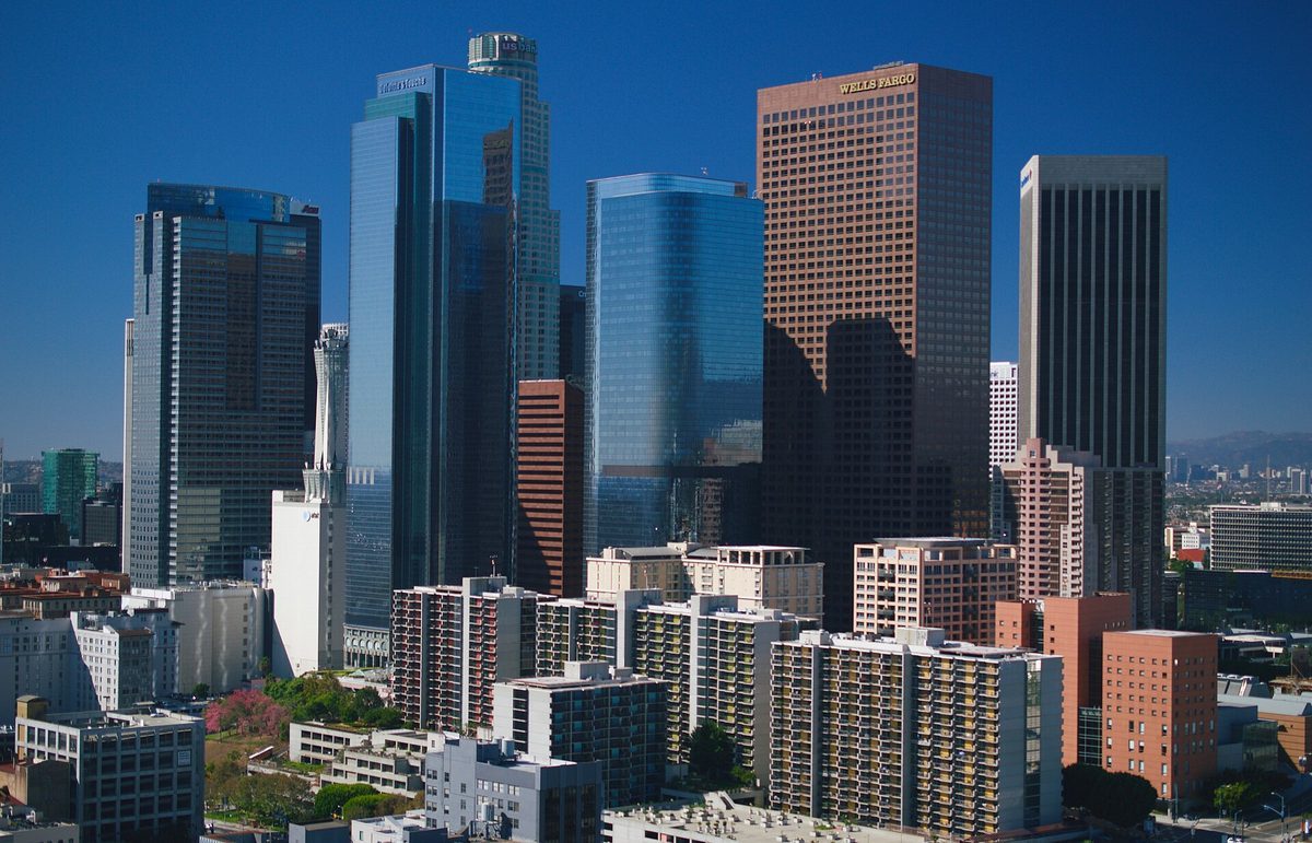 Los Angeles downtown skyline at dusk - LD Movers long-distance and local delivery service area