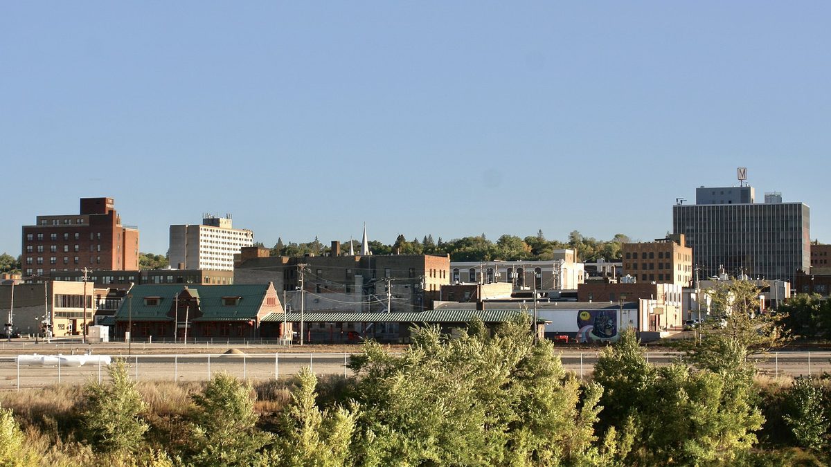 Skyline and aerial view of Minot, ND - LD Movers moving service area