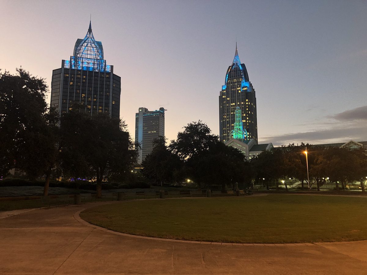 Skyline and aerial view of Mobile, AL - LD Movers moving service area
