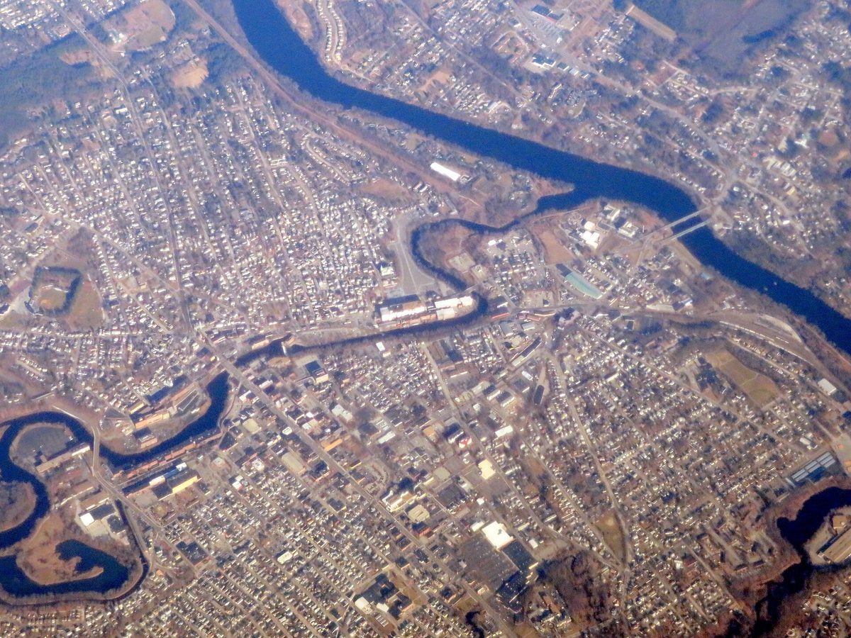 Skyline and aerial view of Nashua, NH - LD Movers moving service area