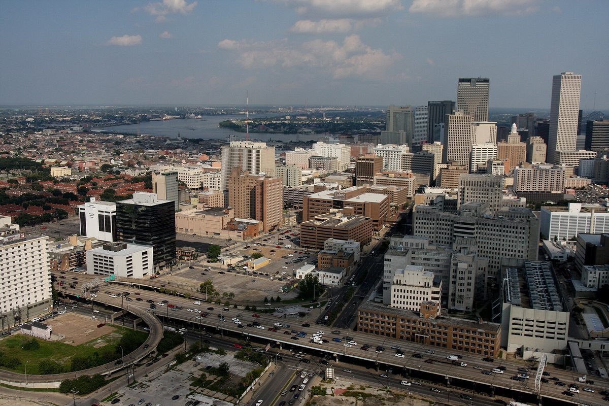Skyline and aerial view of New Orleans, LA - LD Movers moving service area
