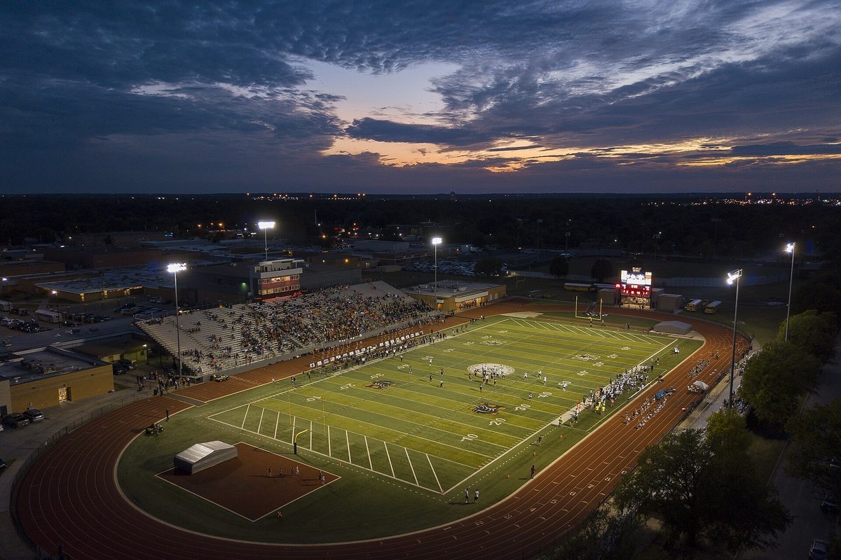 Skyline and aerial view of Norman, OK - LD Movers moving service area