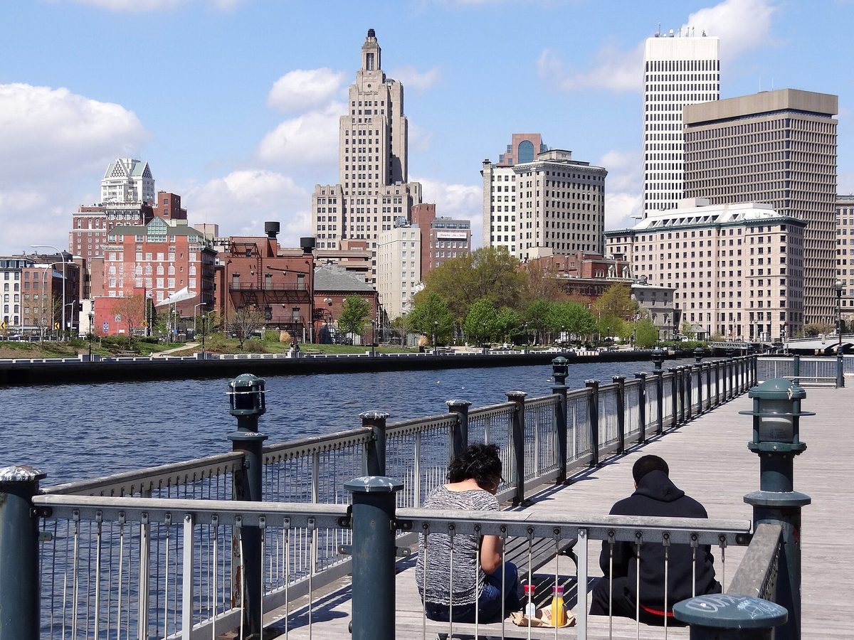 Skyline and aerial view of Providence, RI - LD Movers moving service area