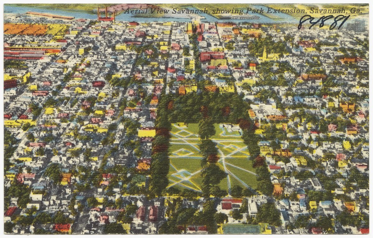 Skyline and aerial view of Savannah, GA - LD Movers moving service area