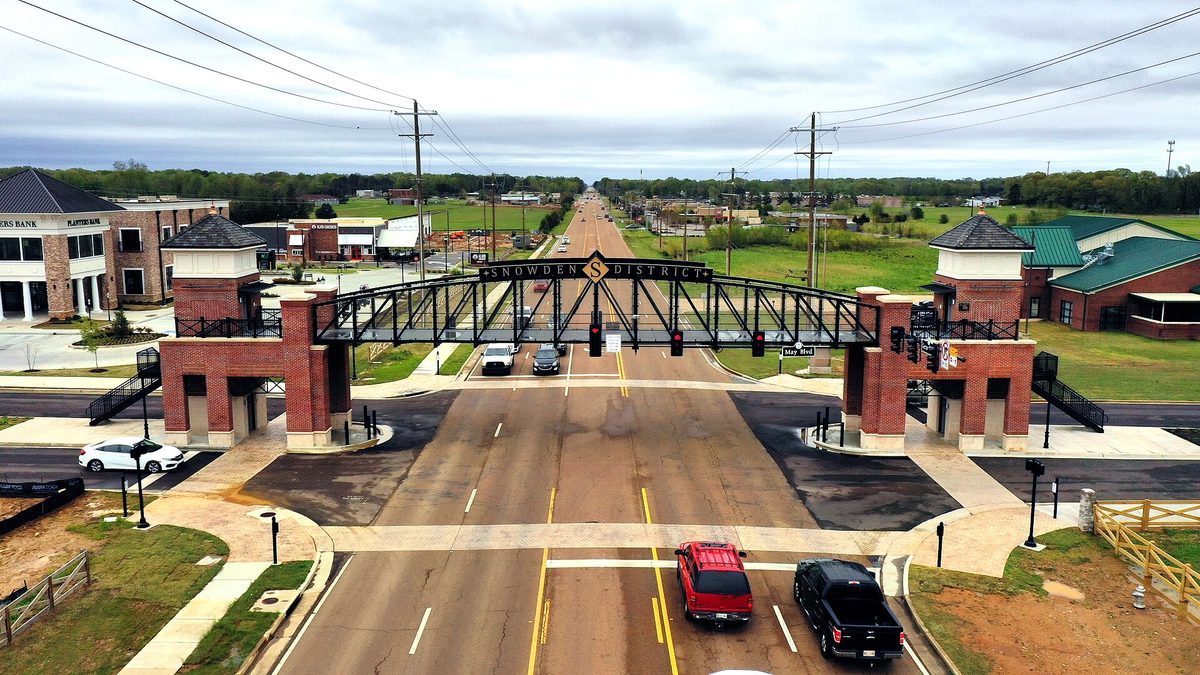 Skyline and aerial view of Southaven, MS - LD Movers moving service area
