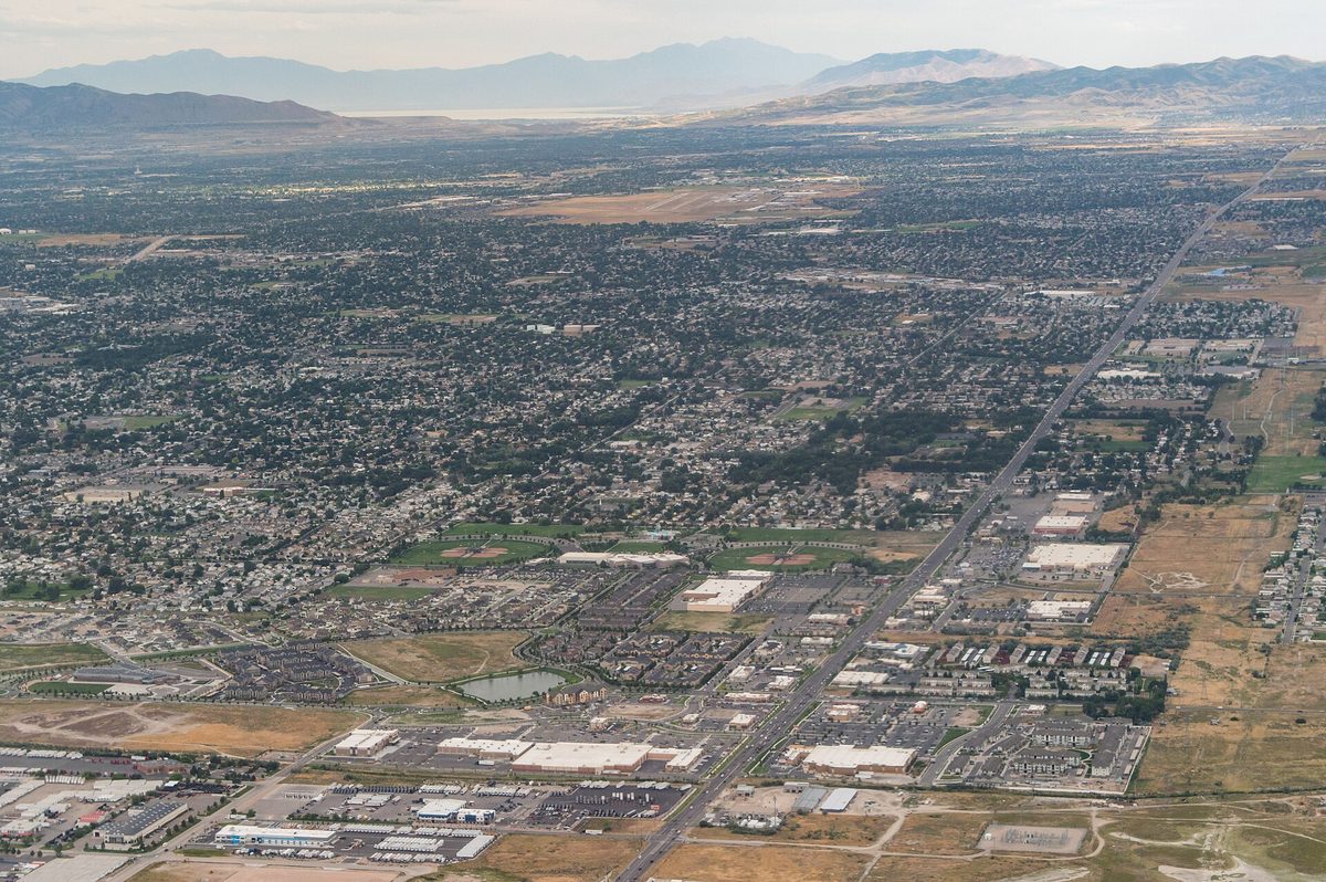 Skyline and aerial view of West Valley City, UT - LD Movers moving service area