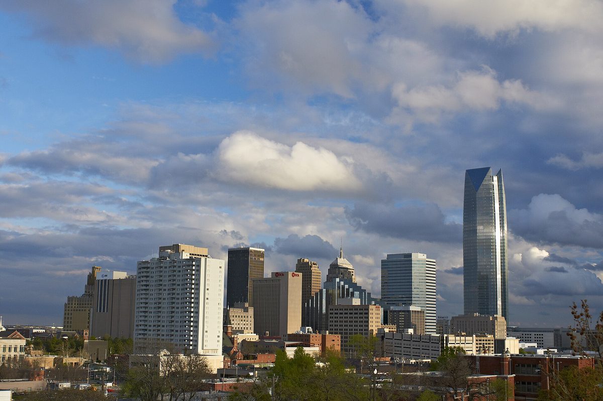 Scenic skyline and landscape view of Oklahoma - LD Movers moving service area